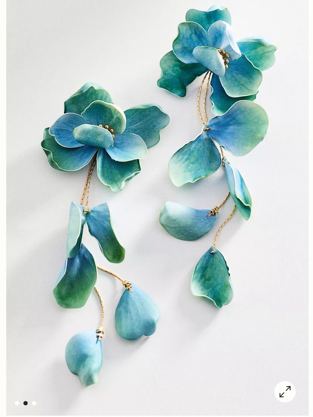 NWT Anthropologie Petal Drop Earrings